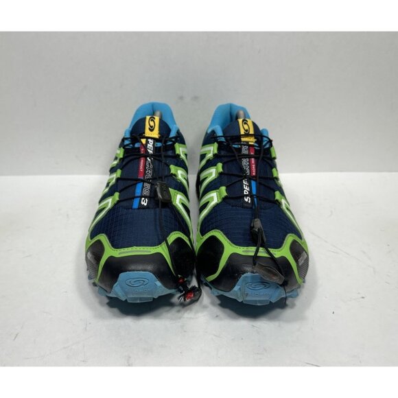 Salomon Speedcross 3 Trail Running Shoes Green Blue Men’s Size 10 328082 - Picture 2 of 8